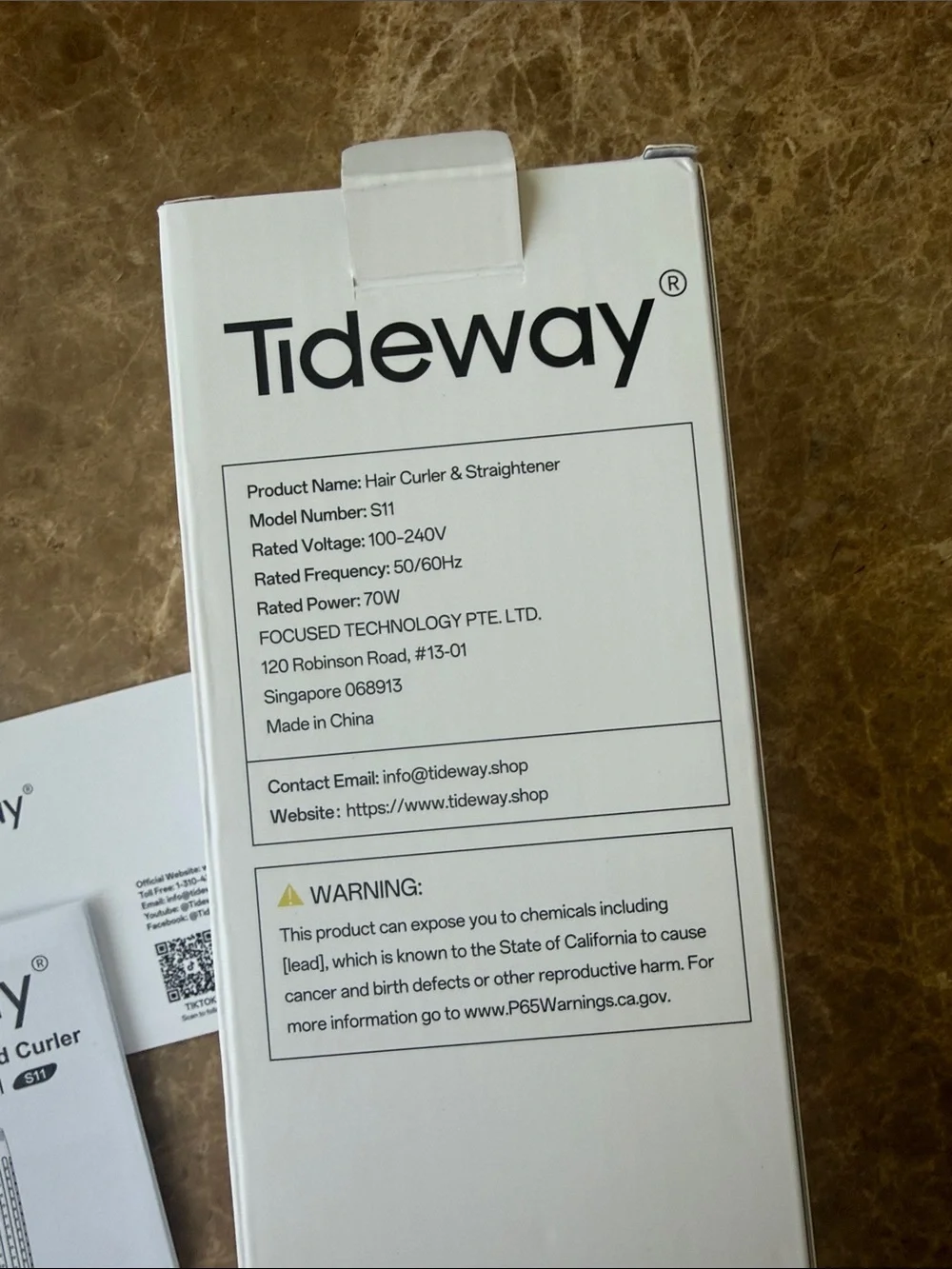 NEW Open Box Tideway Glacier  3-in-1 Hair Straightener & Curling Iron | Purple